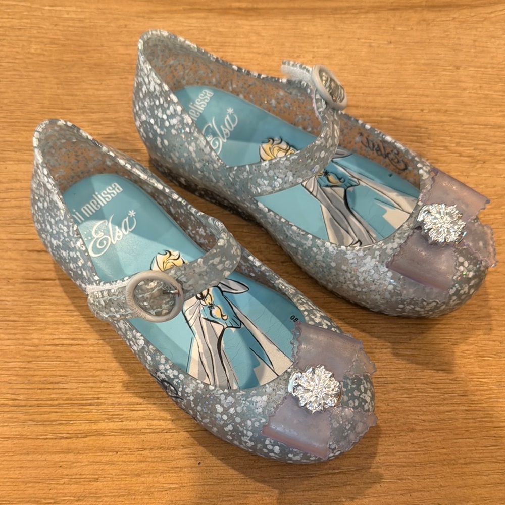 Melissa Silver Glitter Kids Dress Shoes